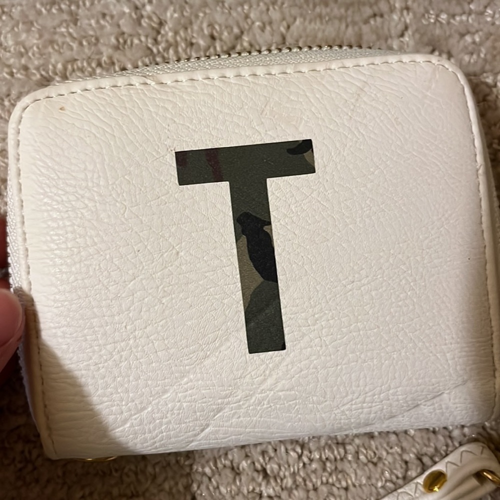 Mini wallet keychain white with camo T - Picture 2 of 4